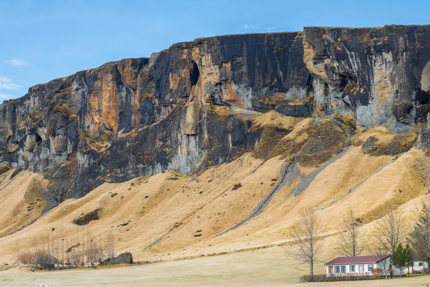 The beautiful landscape of the countryside in southern region of Iceland. Iceland is a country of sharp contrasts. A place where fire and ice co-exist. photo