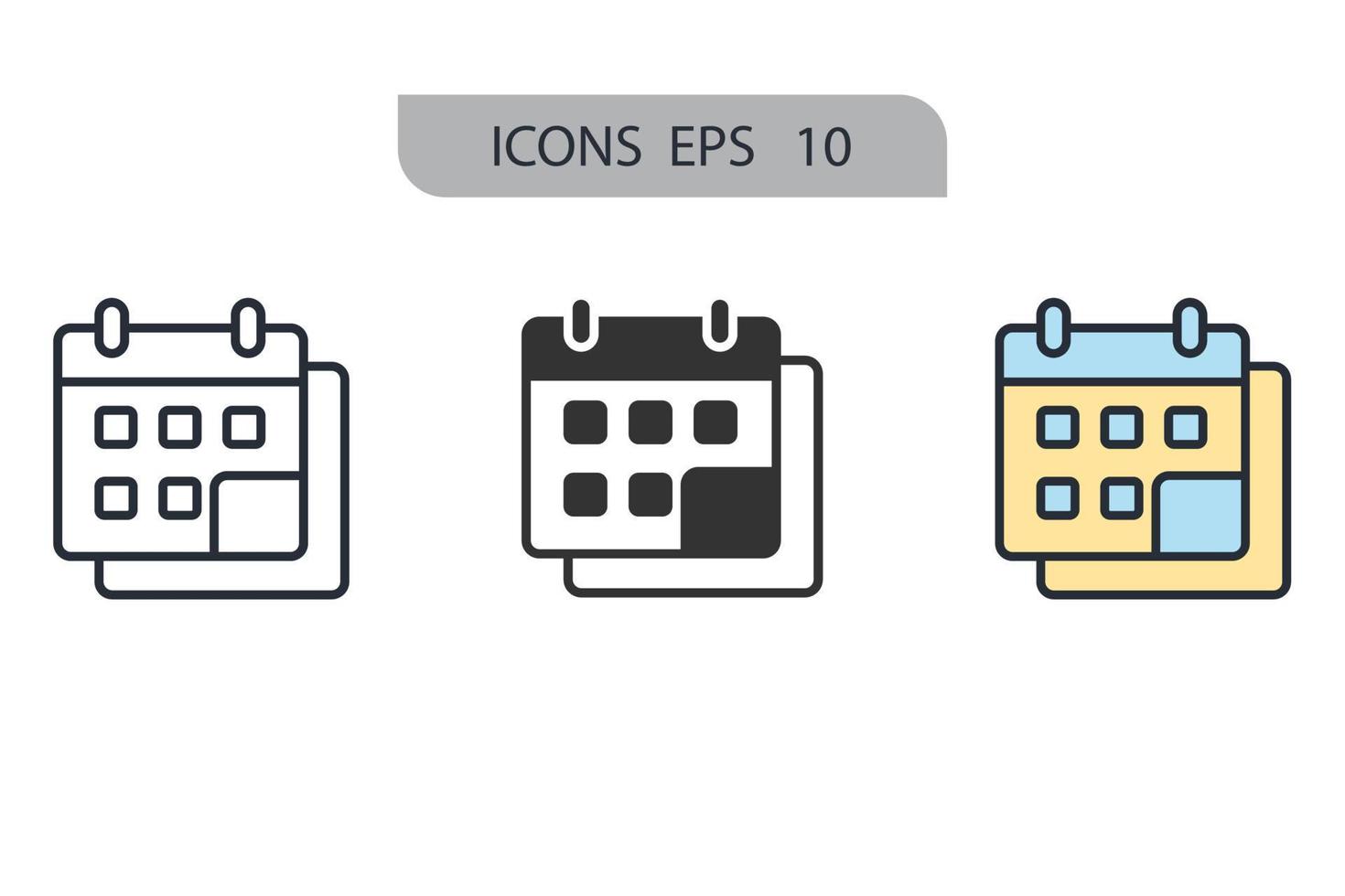 scheduling icons  symbol vector elements for infographic web