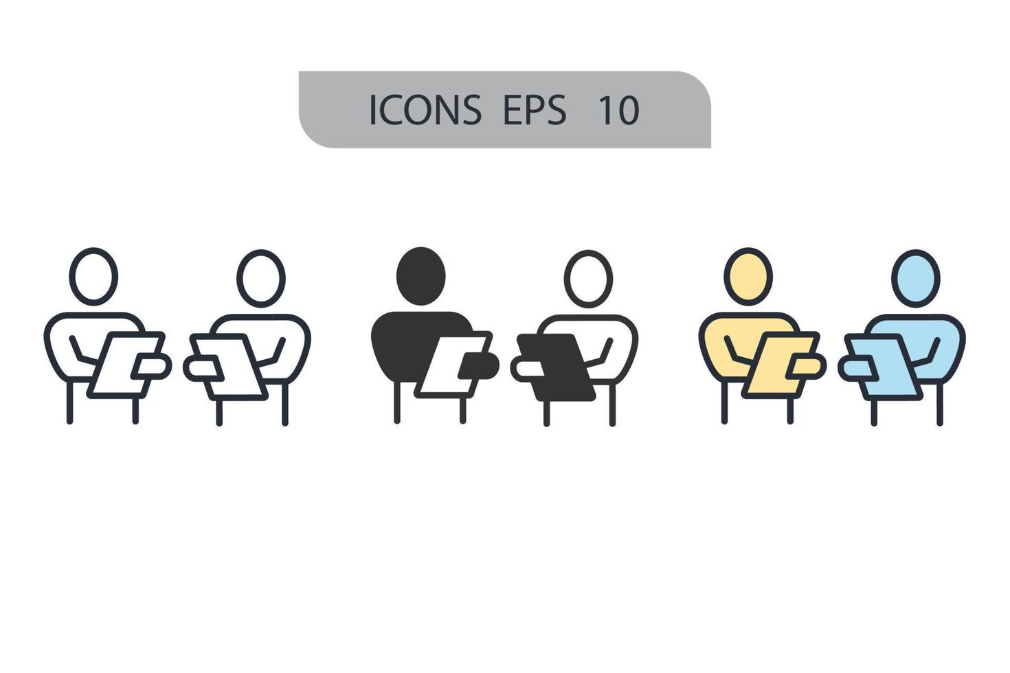 team agreement icons  symbol vector elements for infographic web