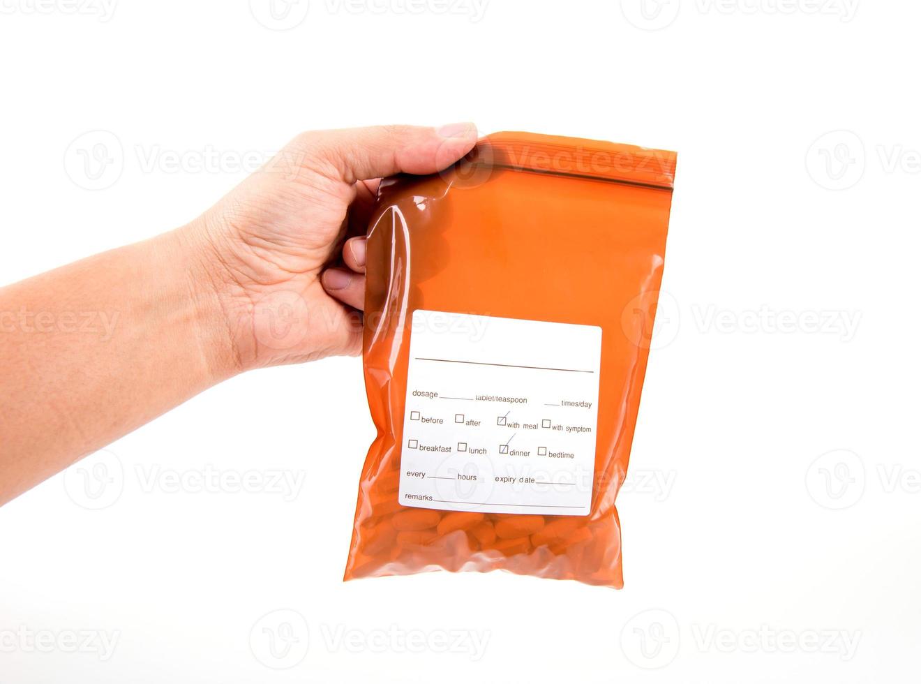 medicine bag isolated photo