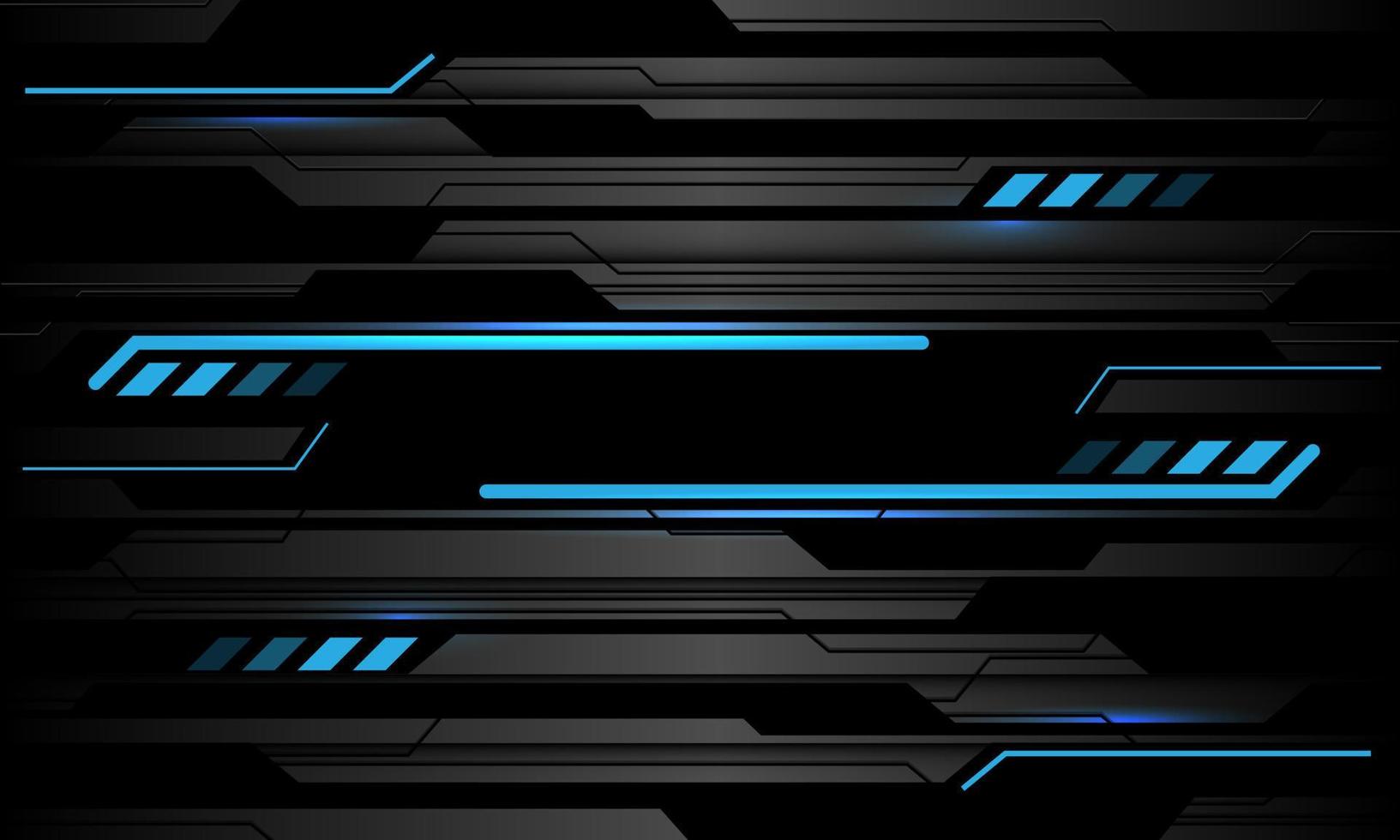 Abstract technology blue light black circuit cyber futuristic grey metallic design modern background vector