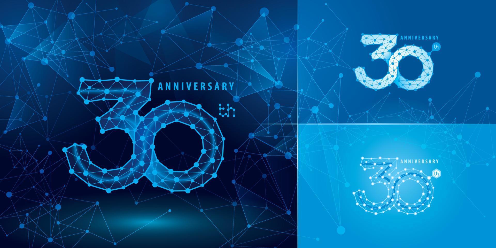 Set of 30th Anniversary logotype design, Thirty years