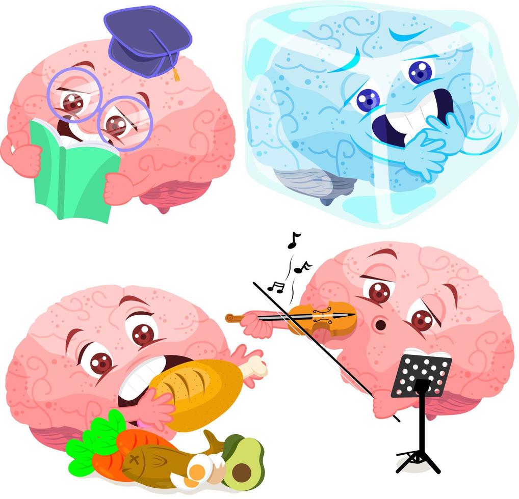 brain normal healthy life vector