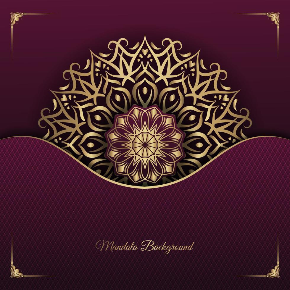 mandala dorado vintage ornamento fondo lujo vector