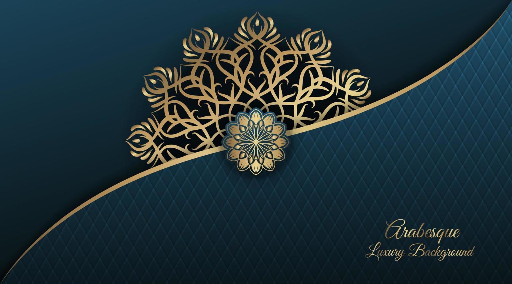 Arabesque luxury background  round gold decoration vector