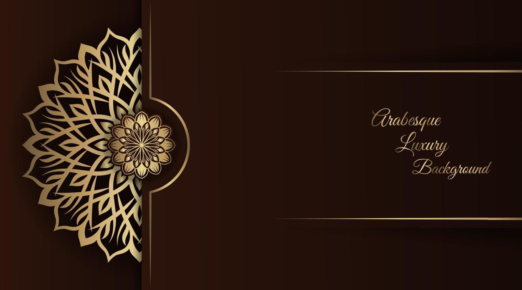 Arabesque luxury background  round gold decoration vector