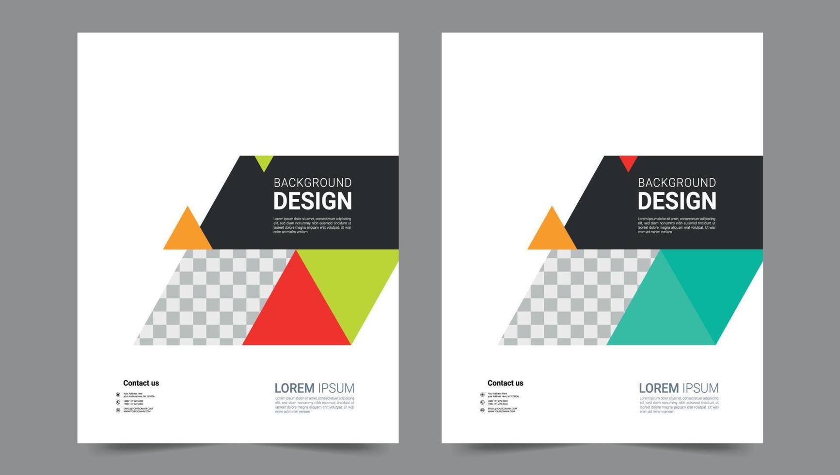 Cover template flyer design vector background