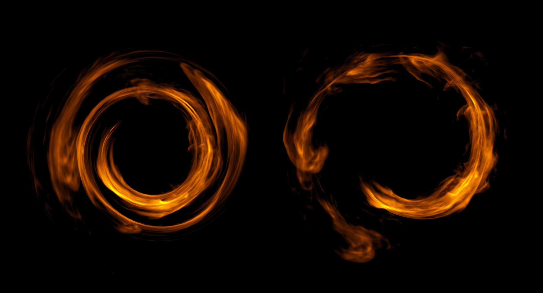 Fire Design on Black Background photo