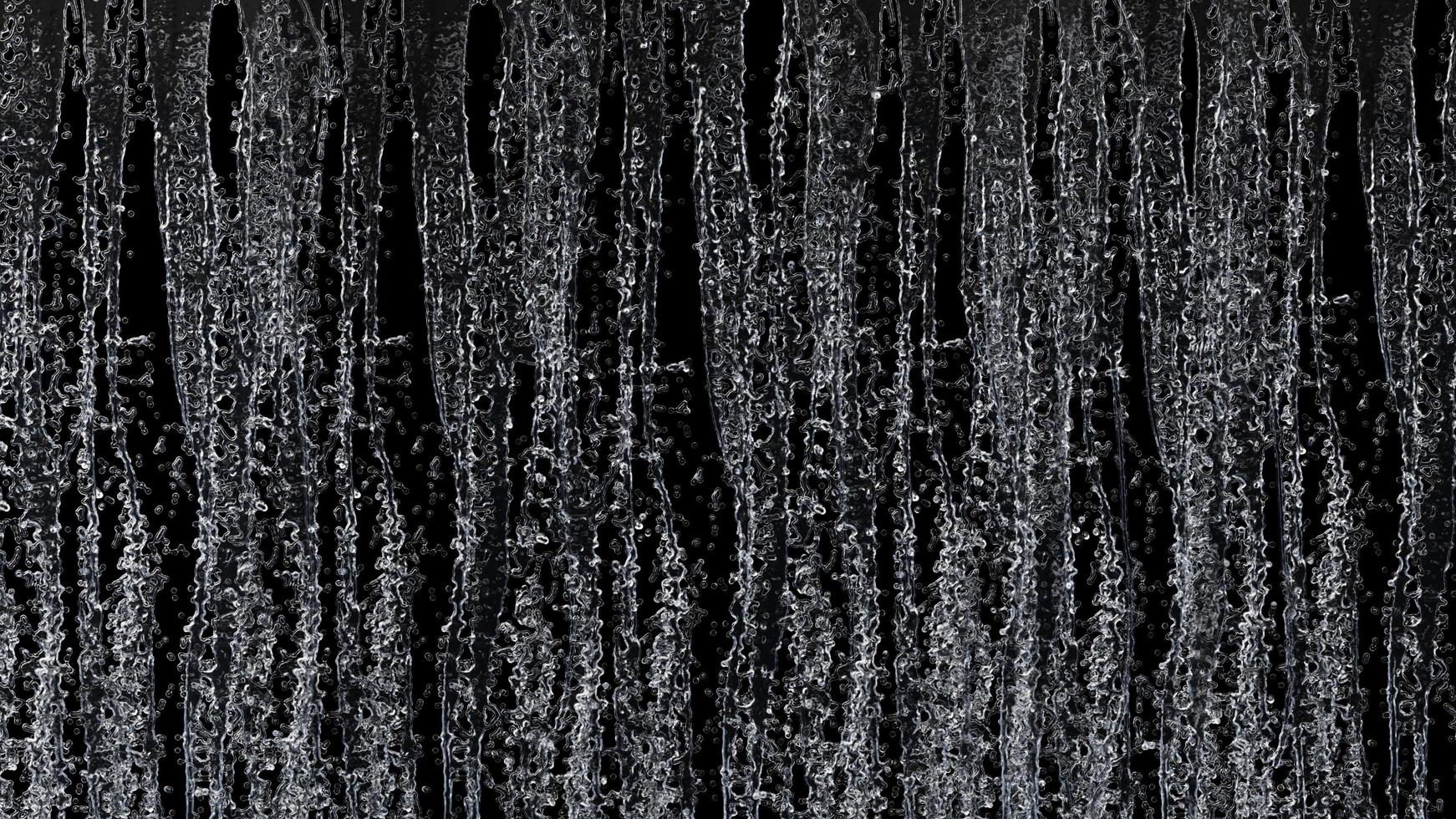 Waterfall Design on Black Background photo