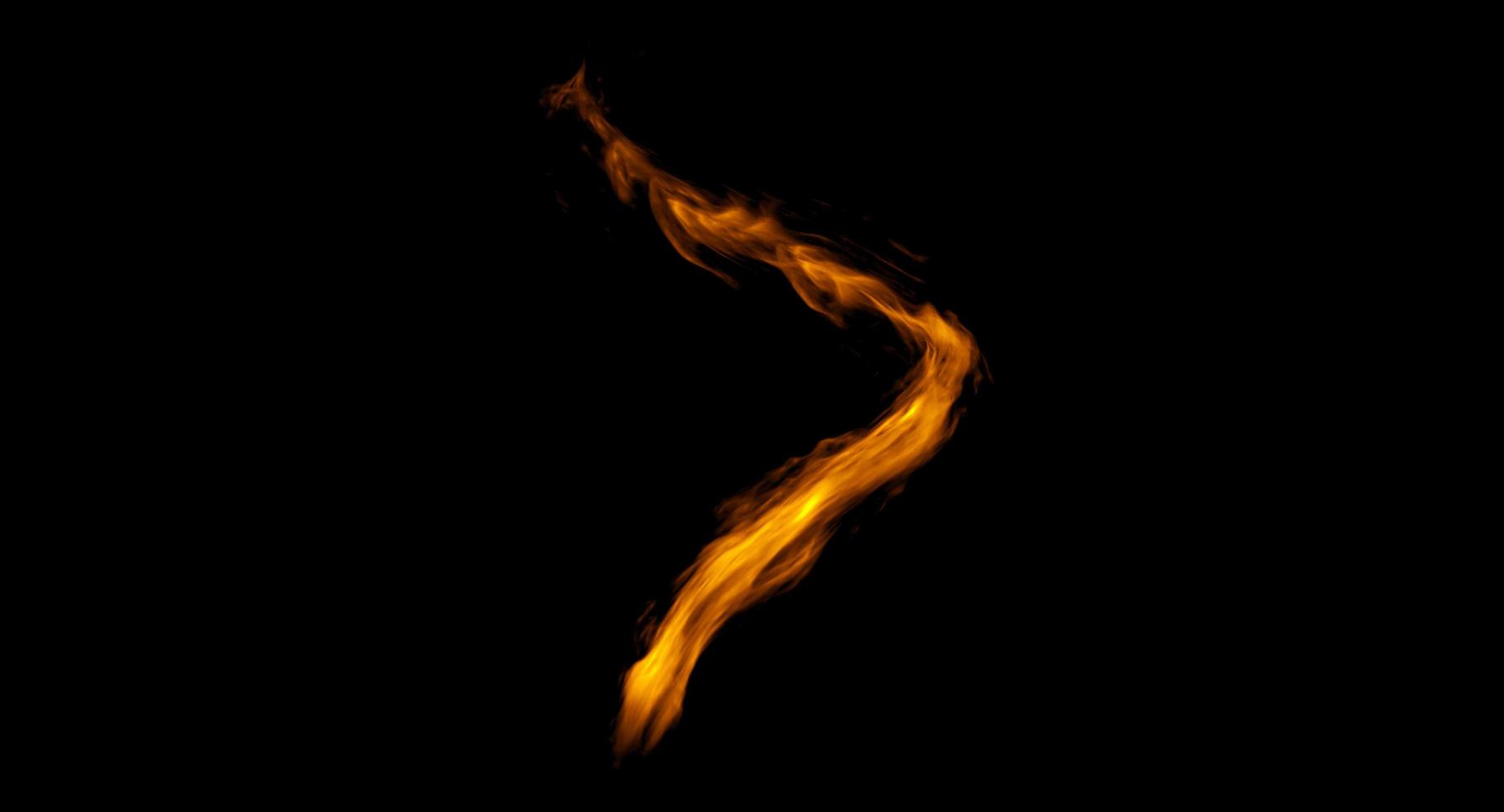 Fire Design on Black Background photo