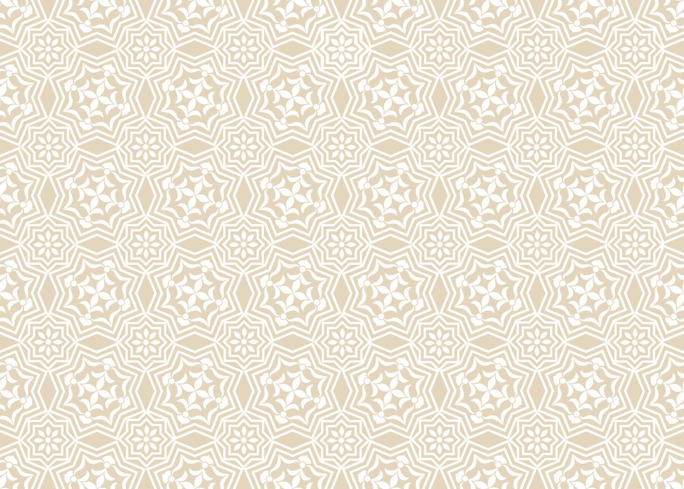 Abstract mosaic seamless pattern. Stylish floral line arab ornament in geometric muslim style vector