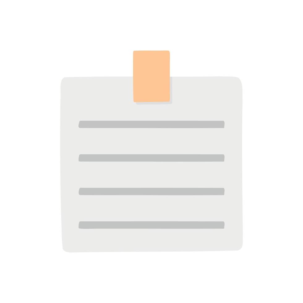 Single element of notes. Hand drawn vector illustration for cards, posters, stickers and professional design.