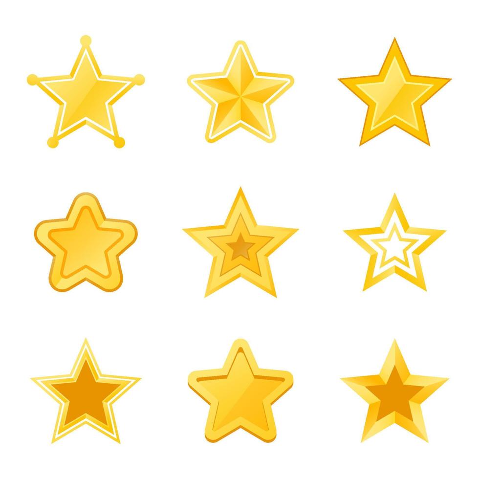 conjunto de iconos de estrella vector