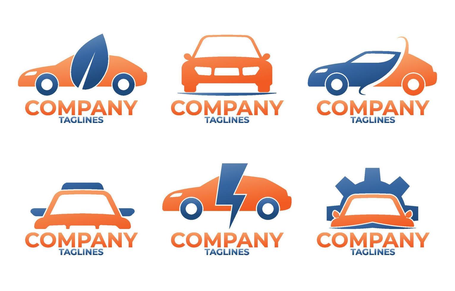 conjunto de logotipo de coche vector