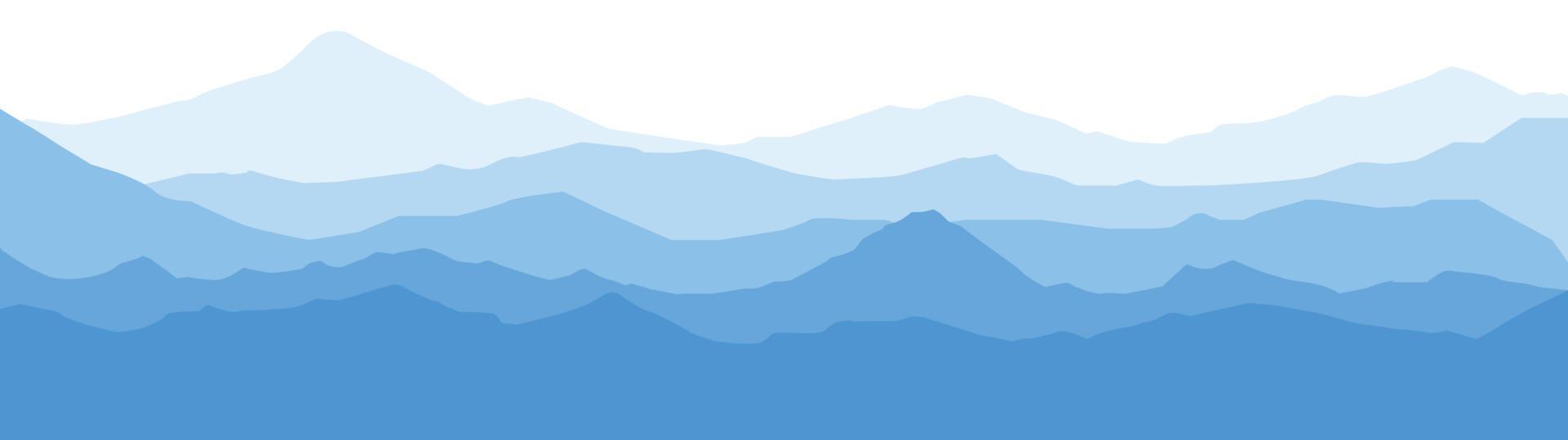 Vector illustration of mountains.Blue Mountain.EPS10 file.