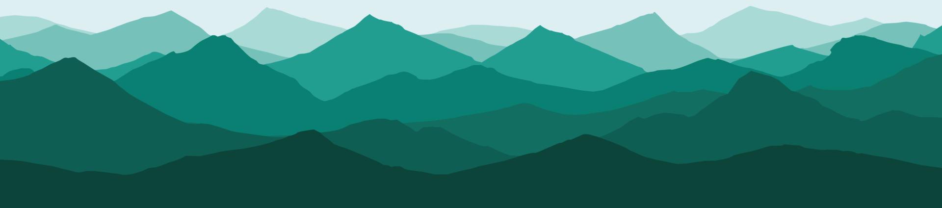 vector illustration with mountain landscape green mountain eps file 10