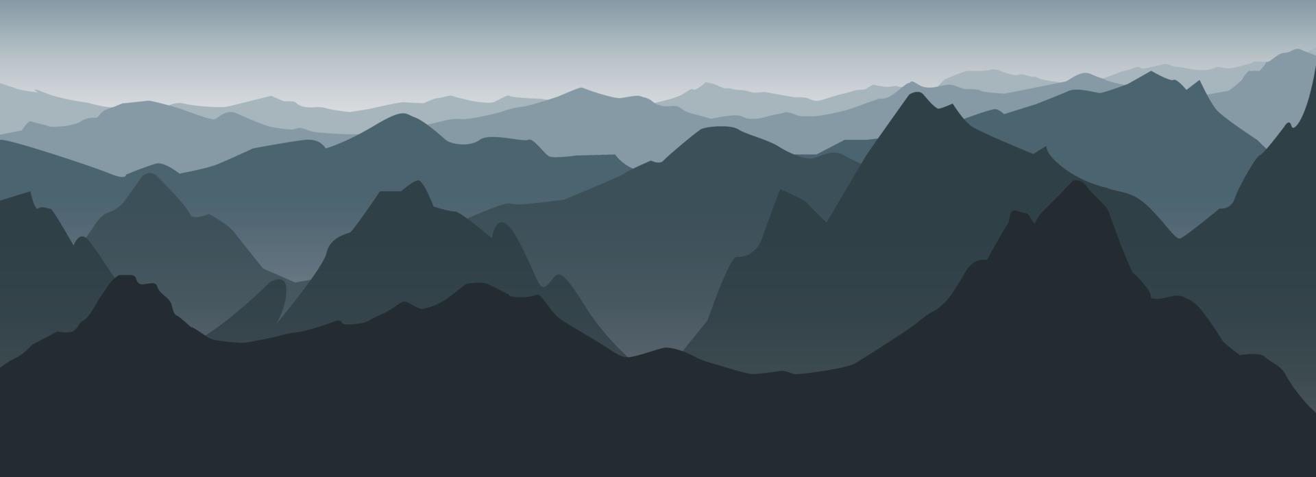 vector background with mountains landscape