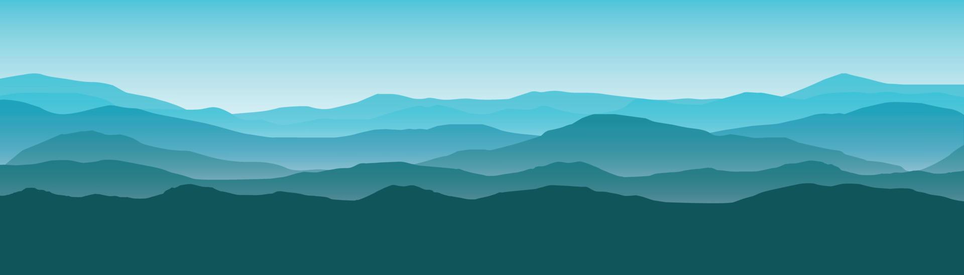 paisaje de montaña en las montañas. vector