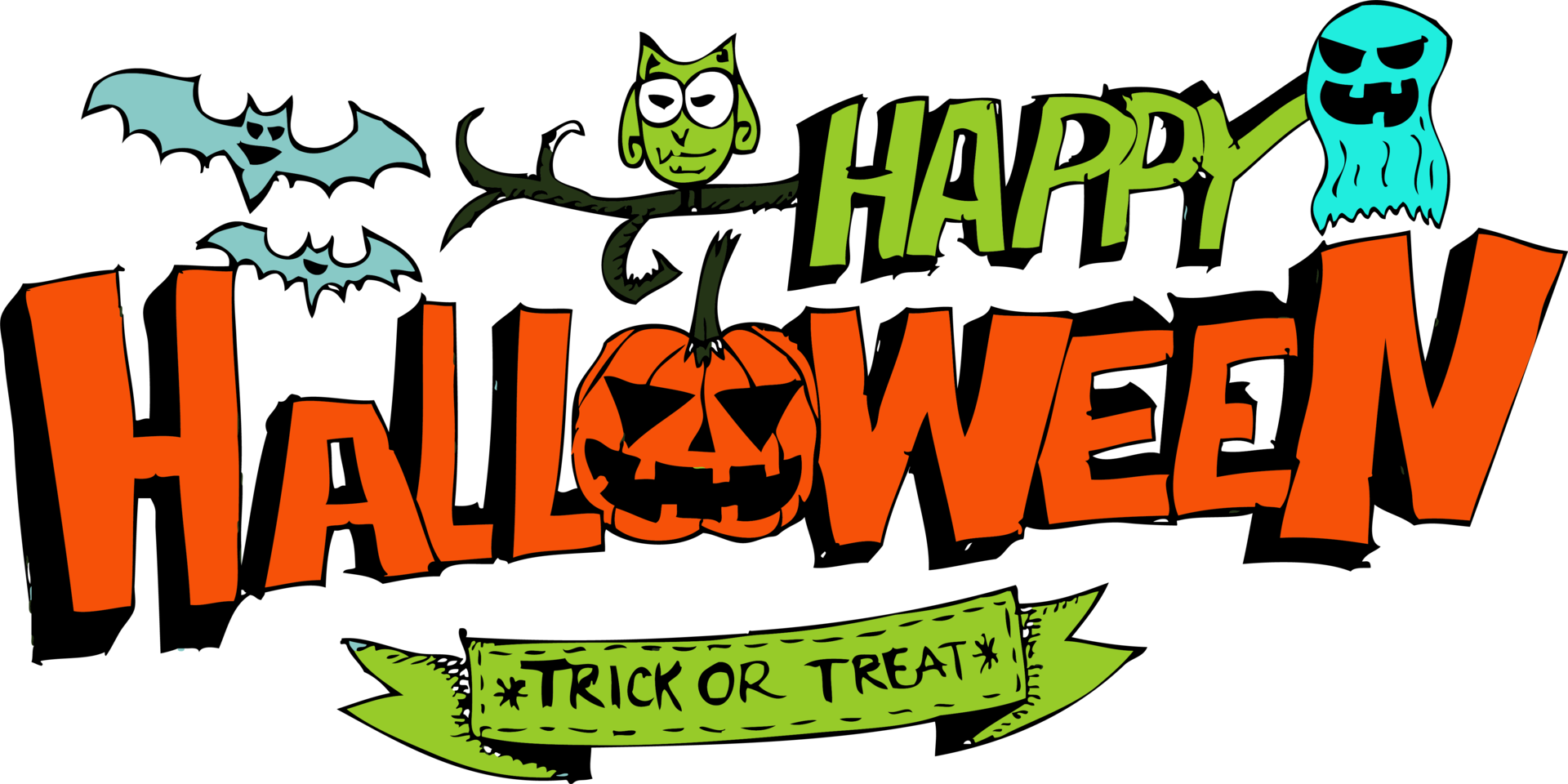 Happy Halloween icon theme and halloween background sign png