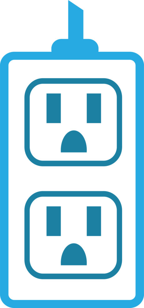 diseño de símbolo de icono de toma de corriente eléctrica png