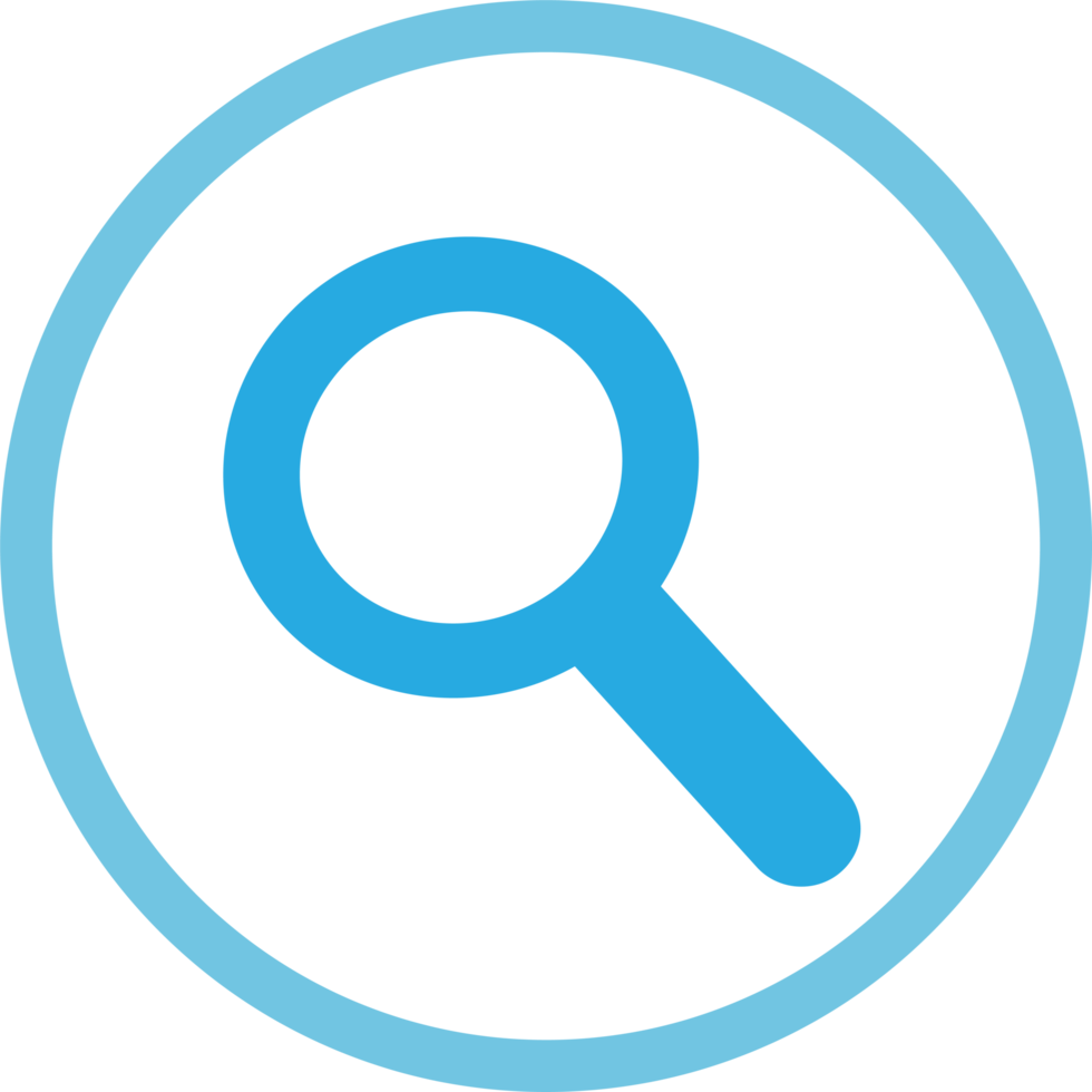 Magnifying glass sign  search icon png