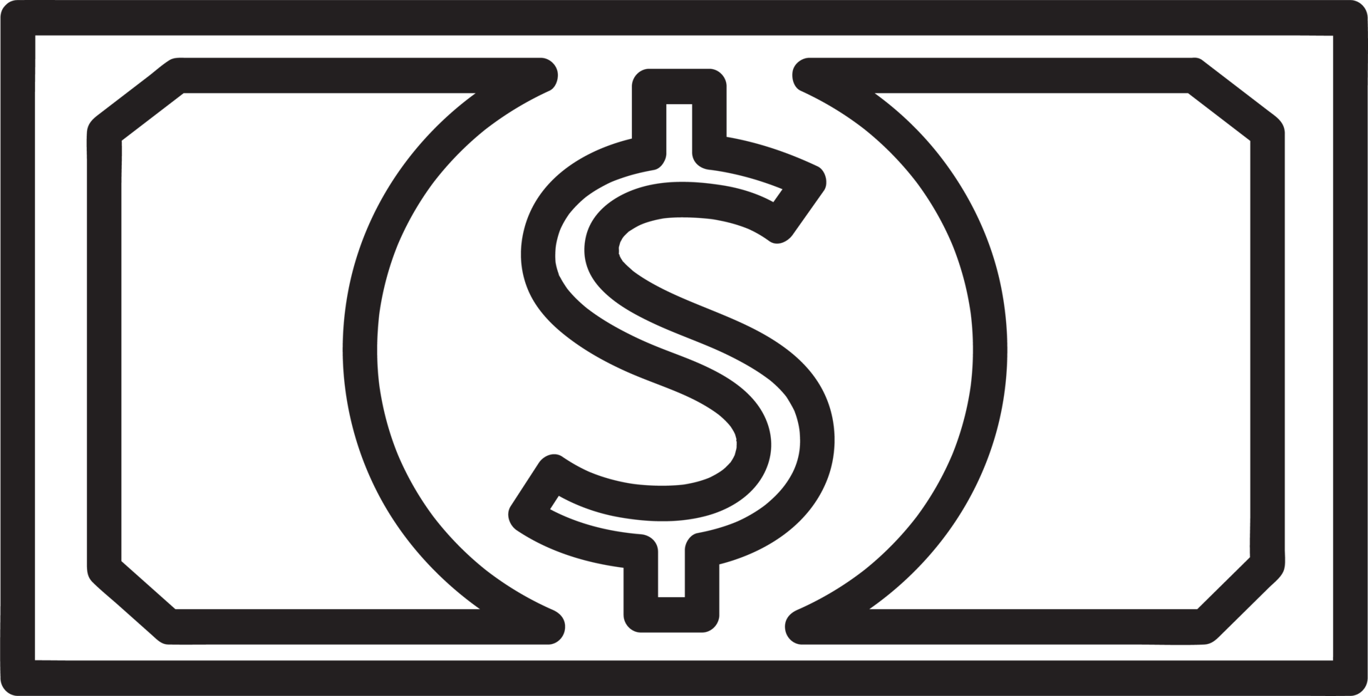 diseño de símbolo de signo de icono de dinero de dólar png