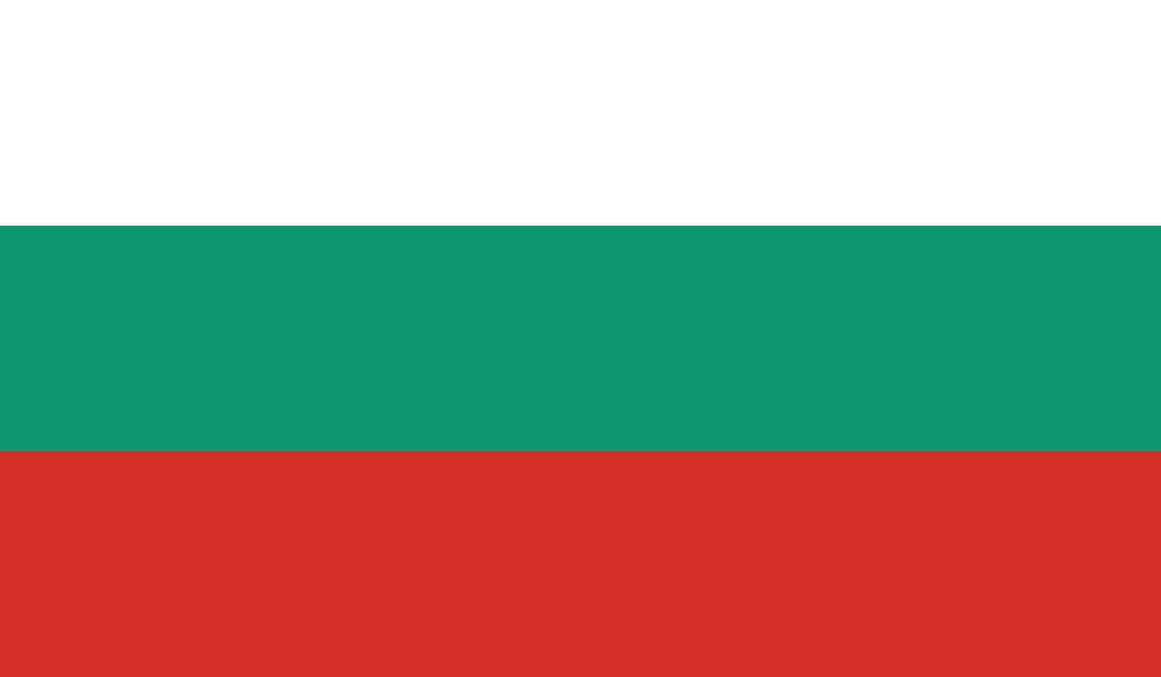 ilustración vectorial de la bandera de bulgaria. vector