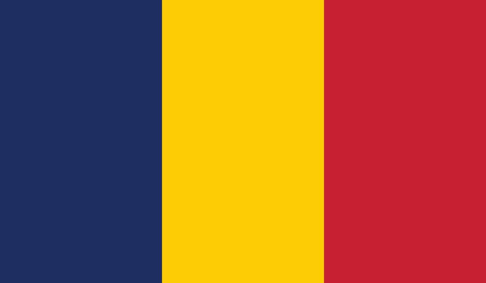 vector illustration of Chad flag.