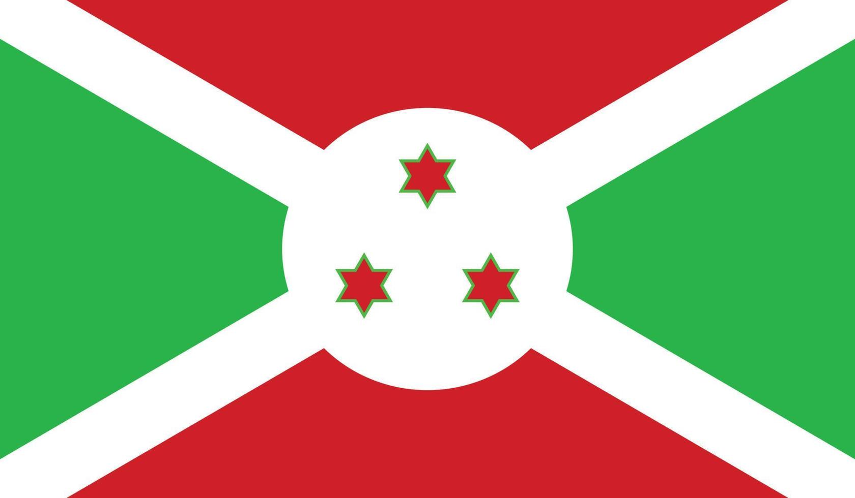 vector illustration of Burundi flag.