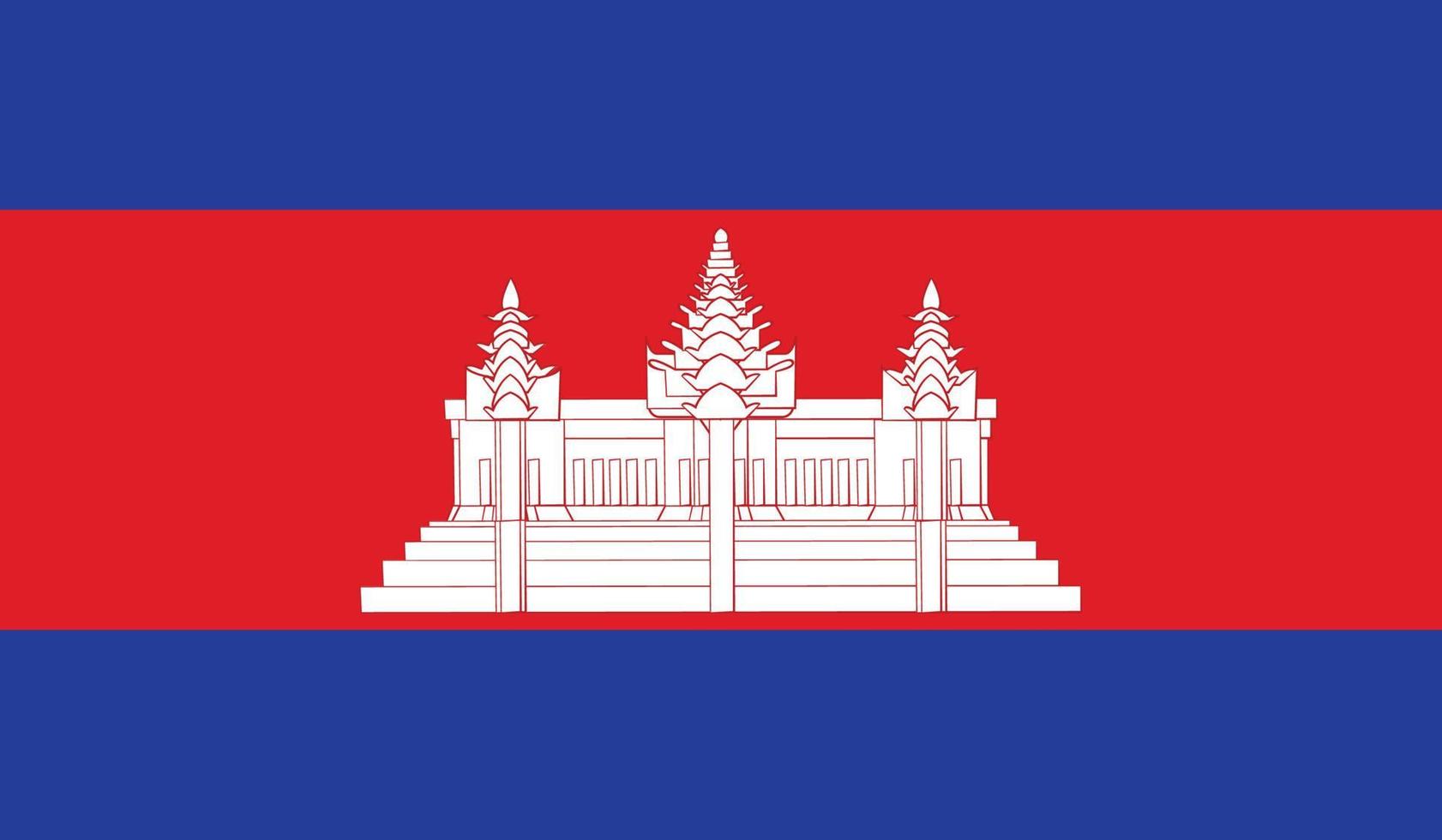 vector illustration of Cambodia flag.