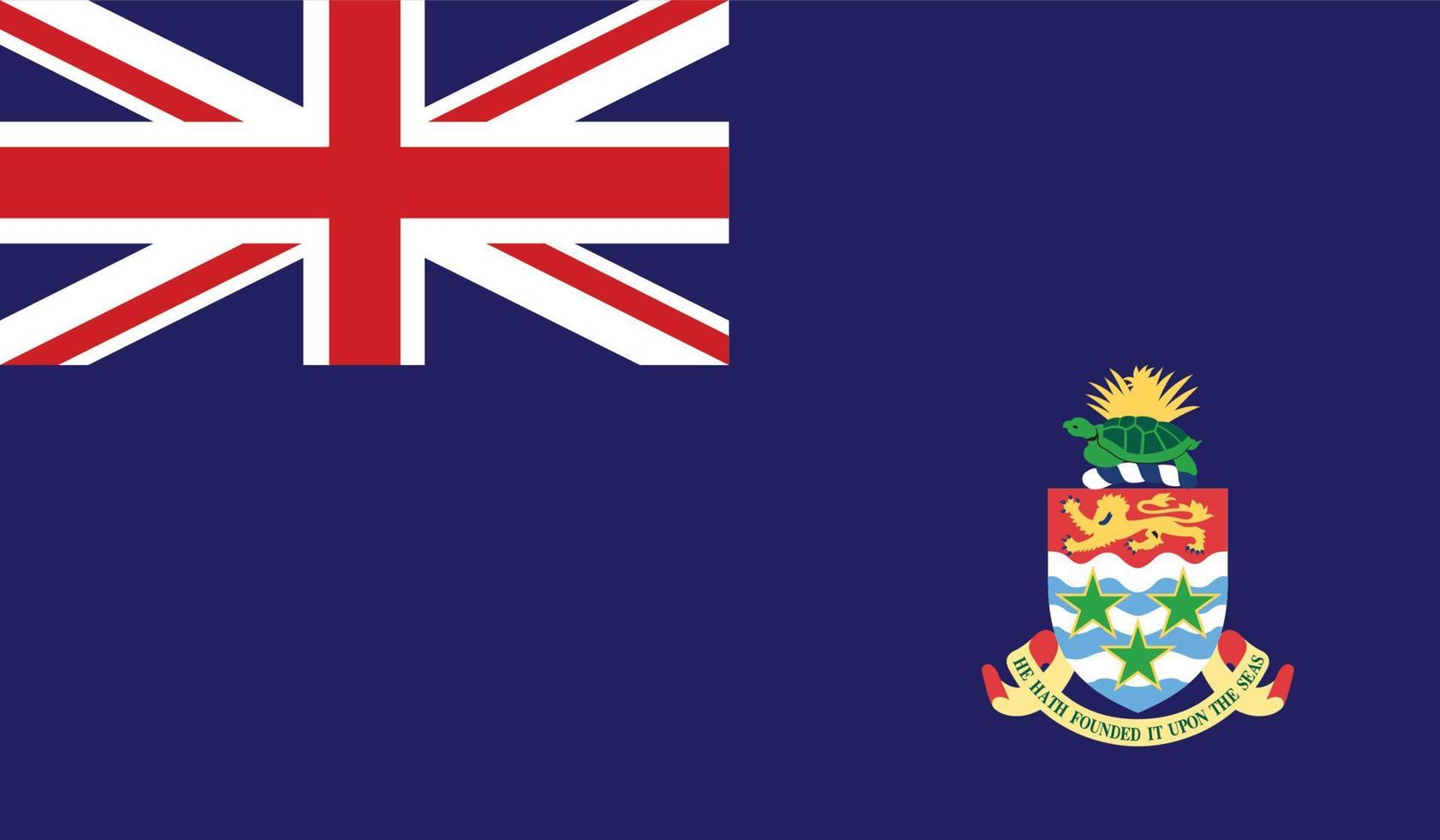 vector illustration of Cayman Island  flag.