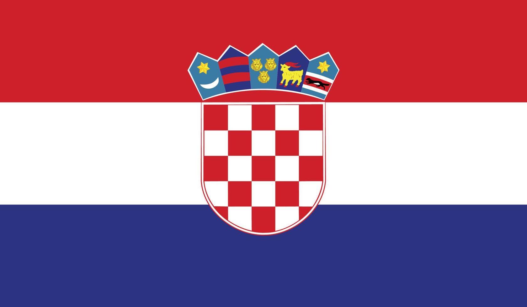 ilustración vectorial de la bandera de croacia. vector