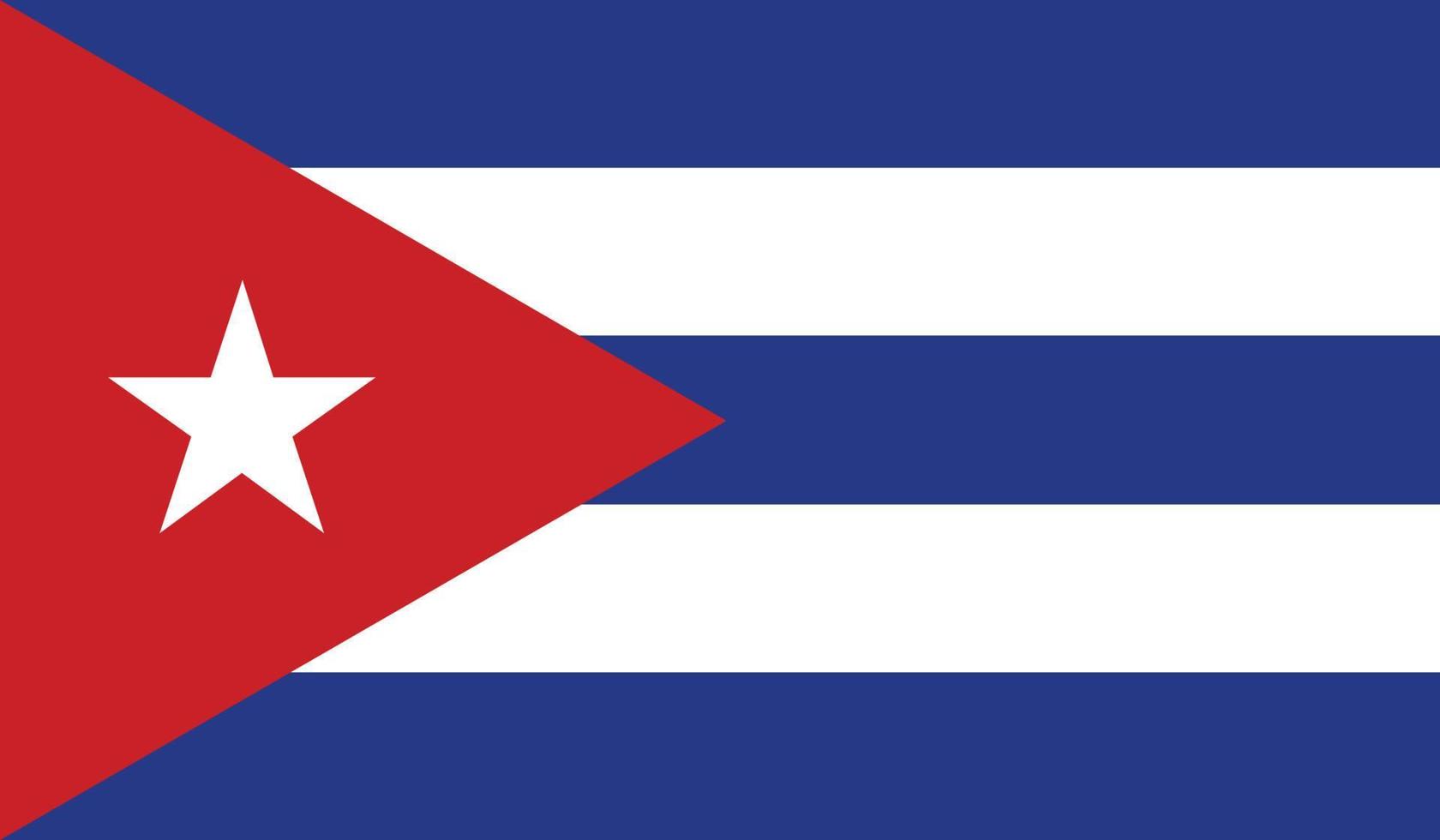 ilustración vectorial de la bandera cubana. vector