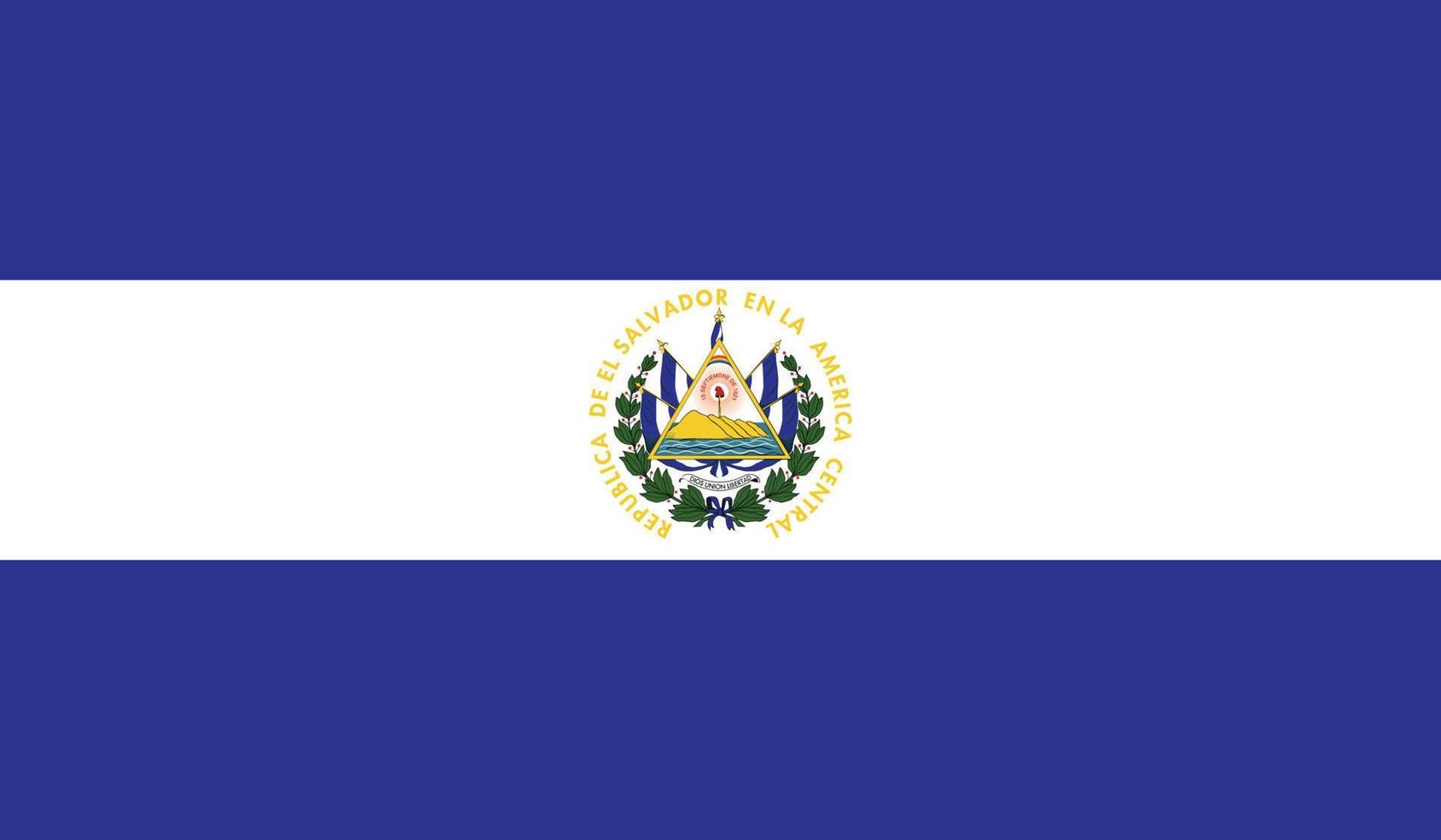 vector illustration of EI Salvador flag.