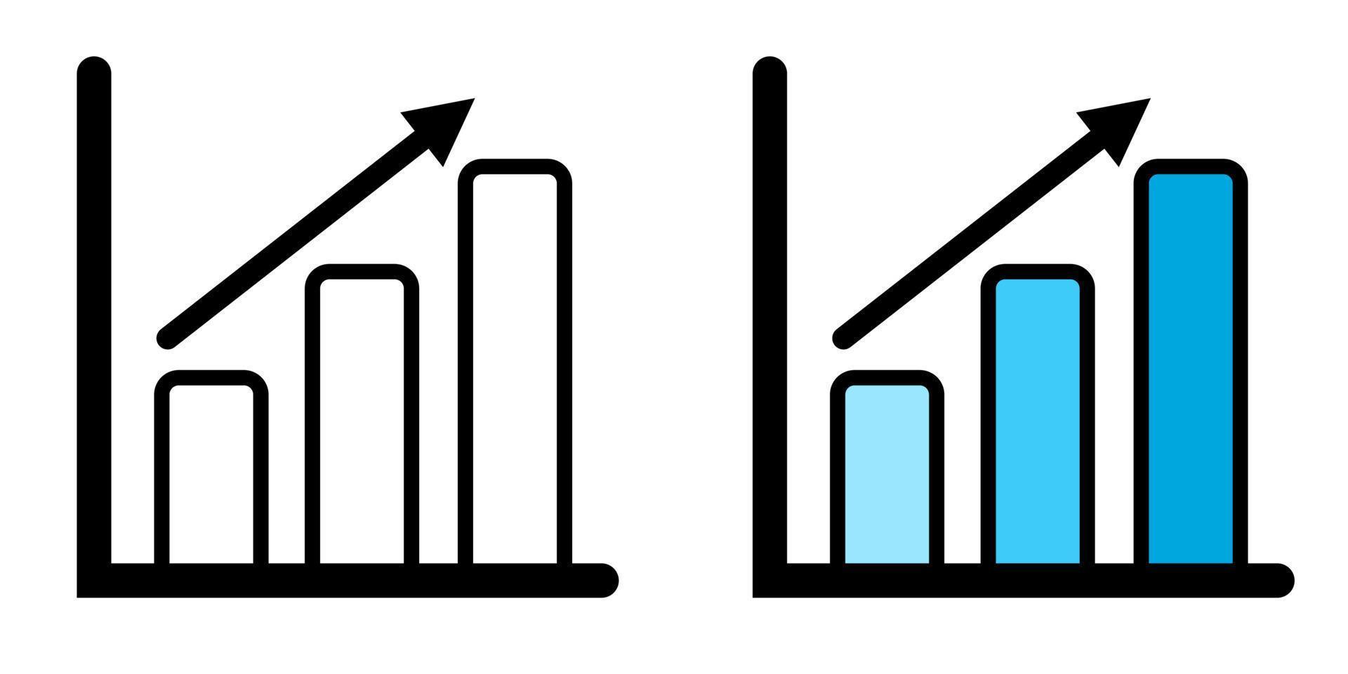 gráfico vectorial de ilustración de análisis, negocios, icono de gráfico vector