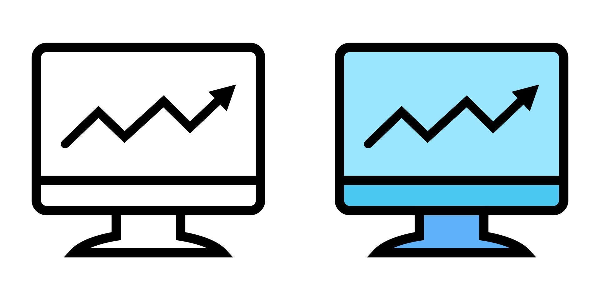 Illustration Vector Graphic of Analytics, graph, online Icon