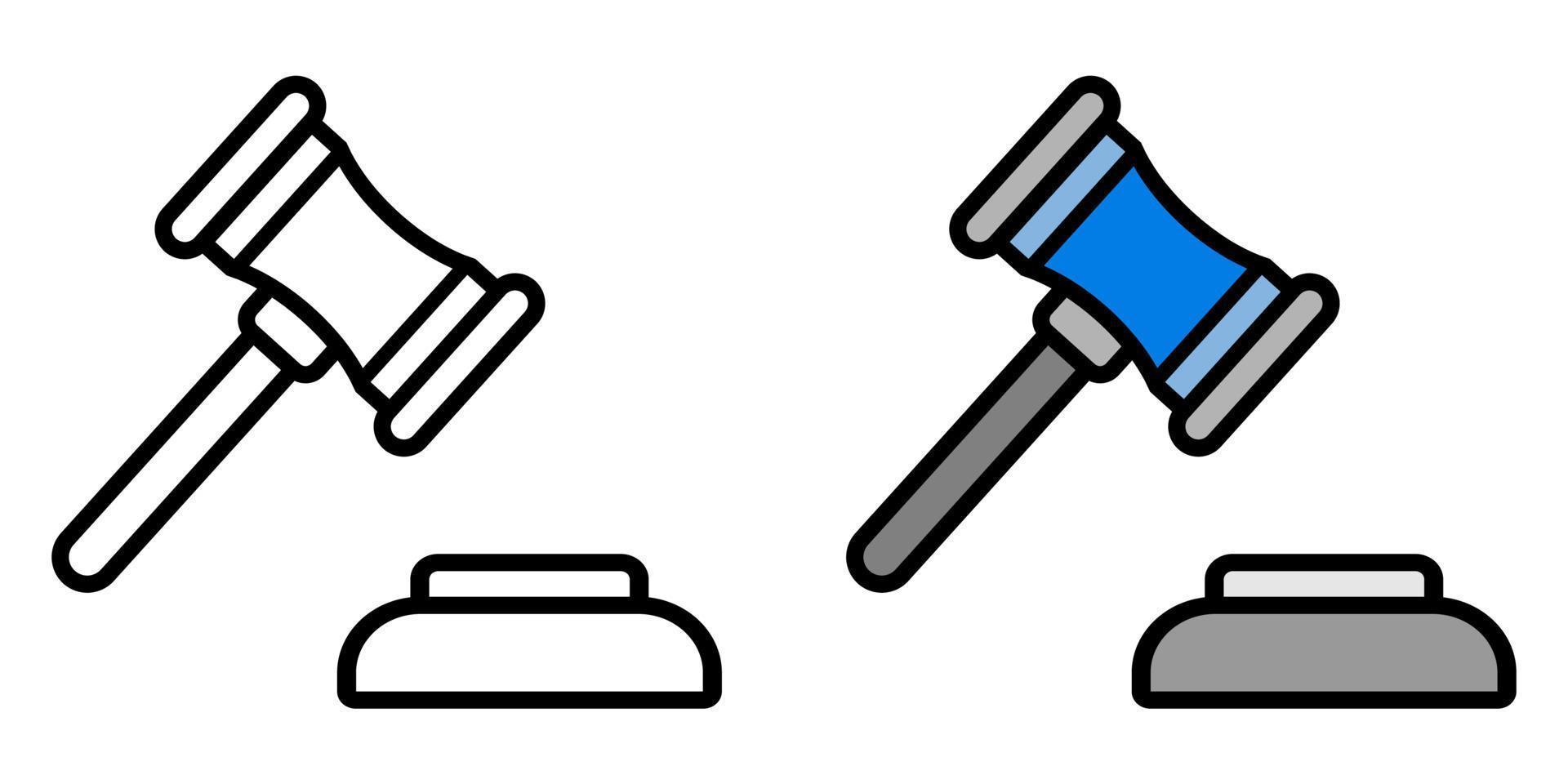 Illustration Vector Graphic of Auction, gavel, judge Icon