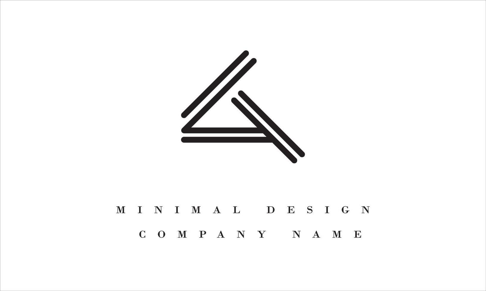 LA or AL Minimal Logo Design vector
