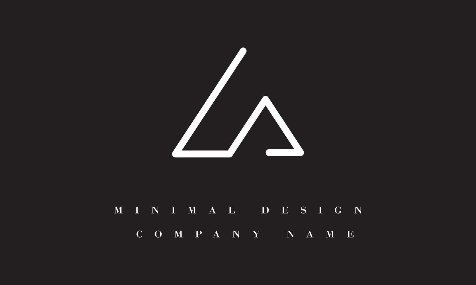 LA or AL Minimal Logo Design vector