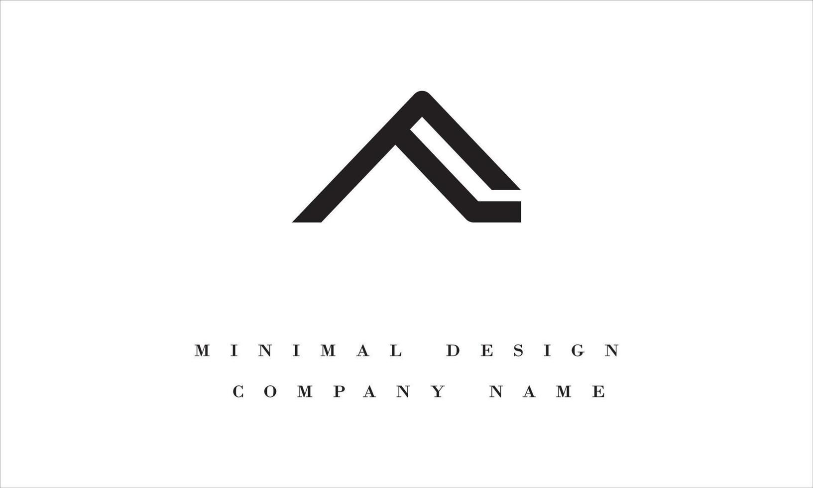 LA or AL Minimal Logo Design vector