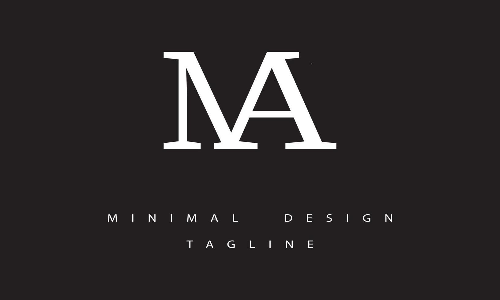 AM or MA Minimal Logo vector