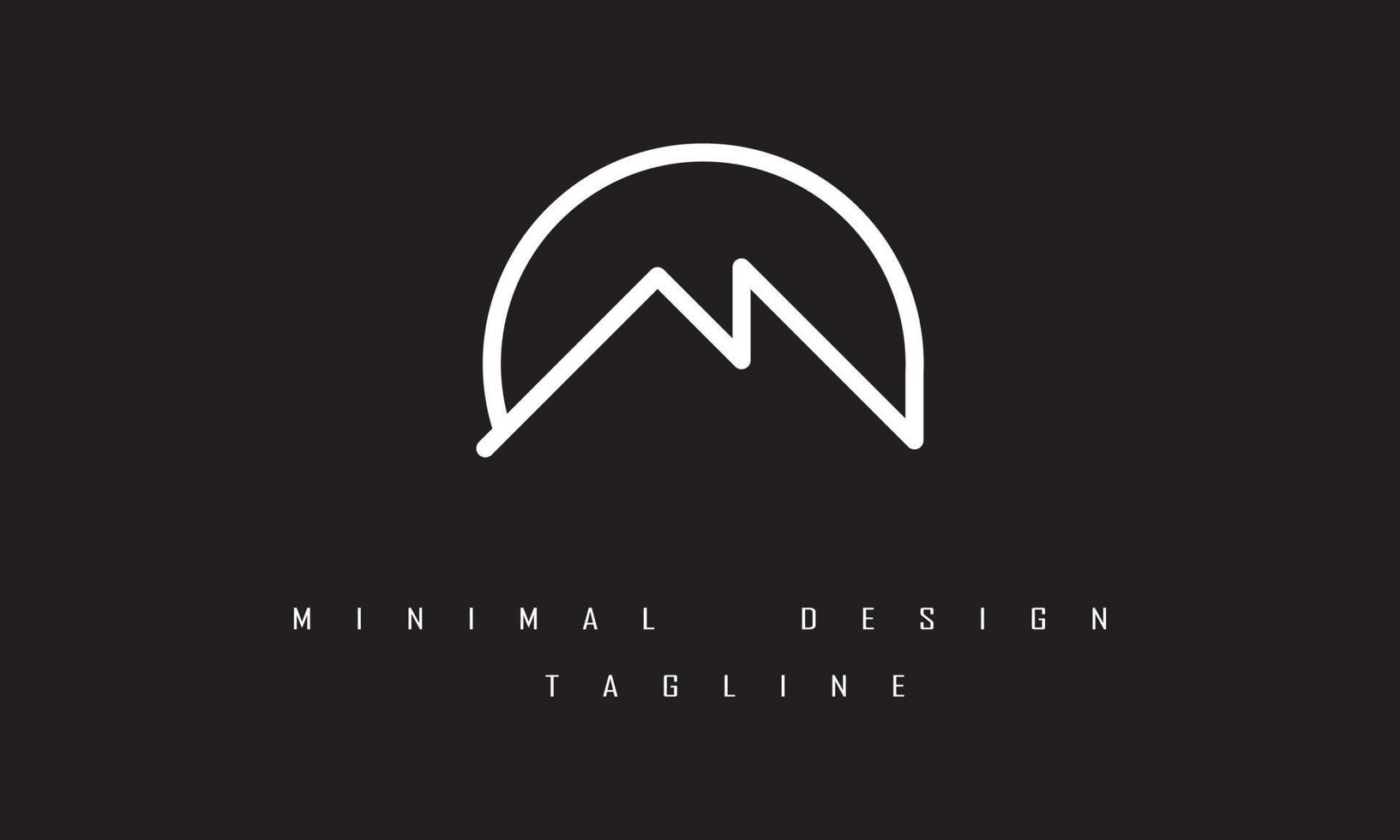 AN or NA Minimal Logo Design Illustration vector