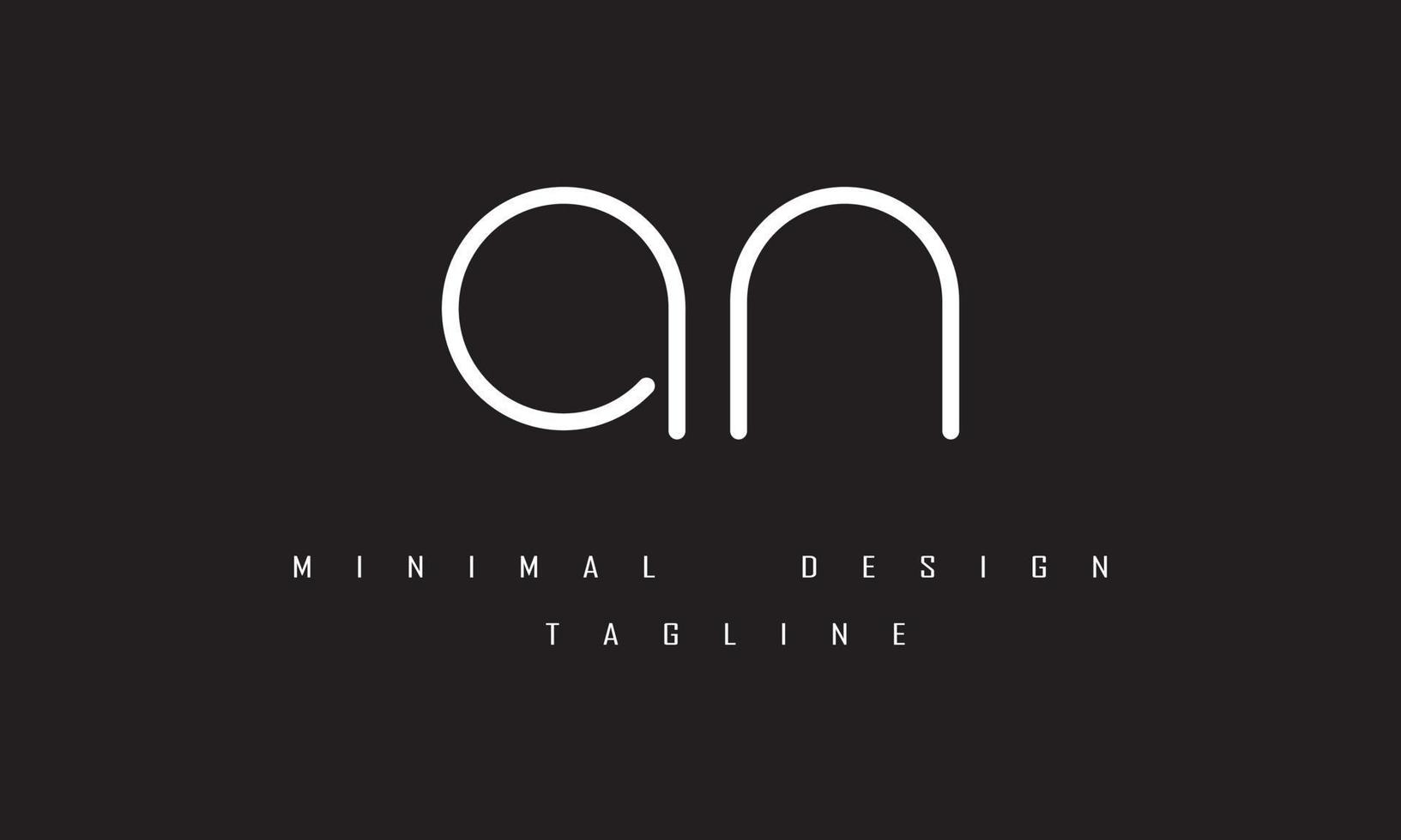 AN or NA Minimal Logo Design Illustration vector