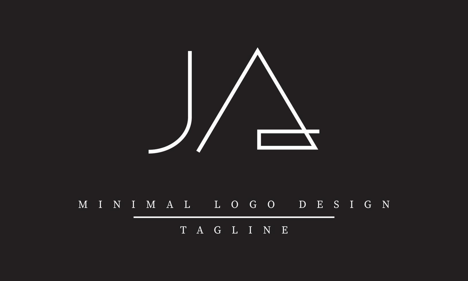 IA or AI Minimal Logo design Vector