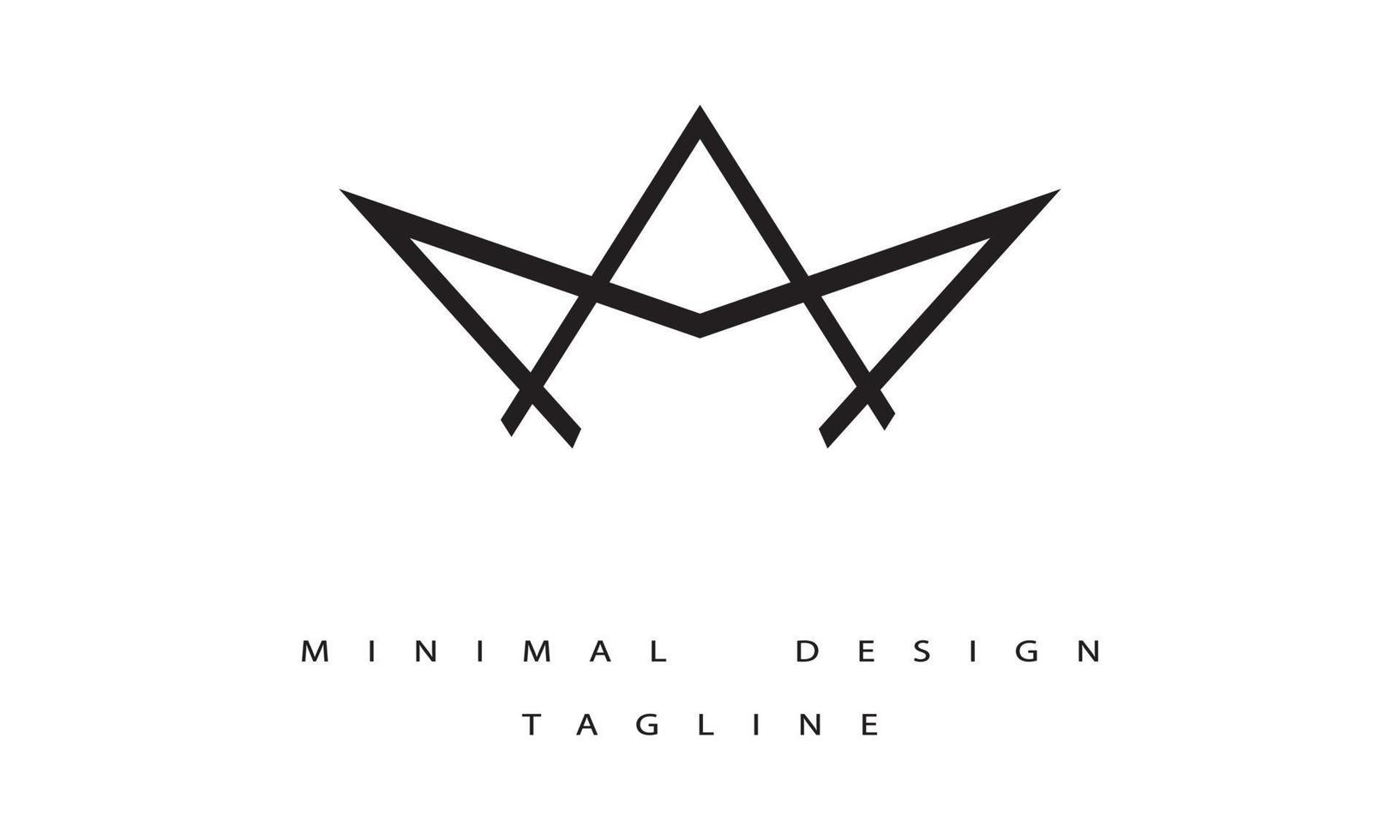 AM or MA Minimal Logo vector