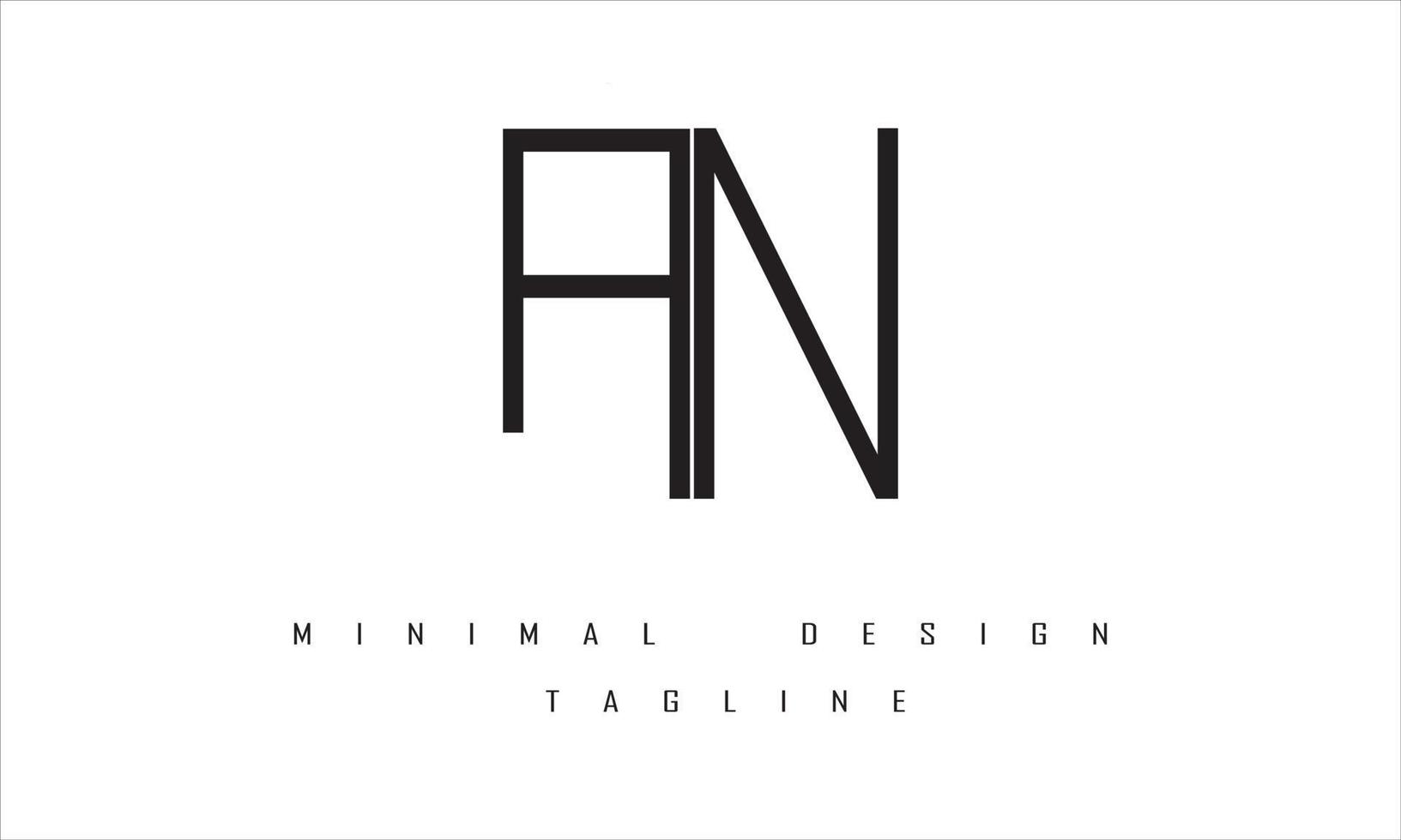 AN or NA Minimal Logo Design Illustration vector