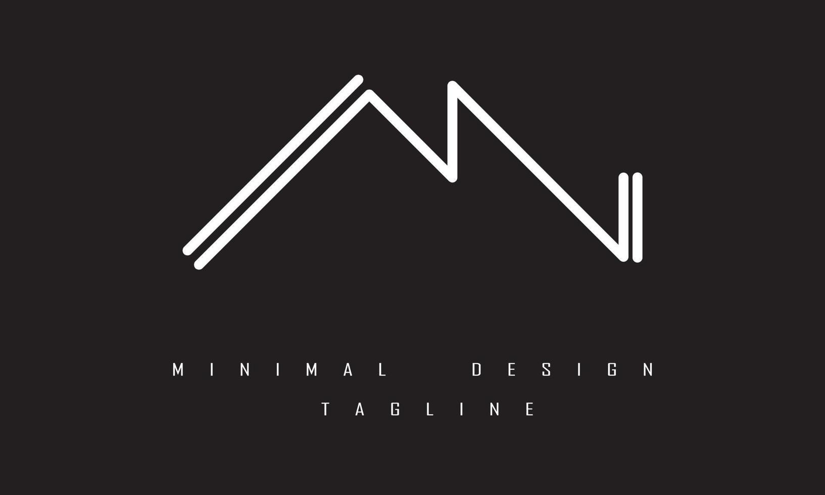 AN or NA Minimal Logo Design Illustration vector