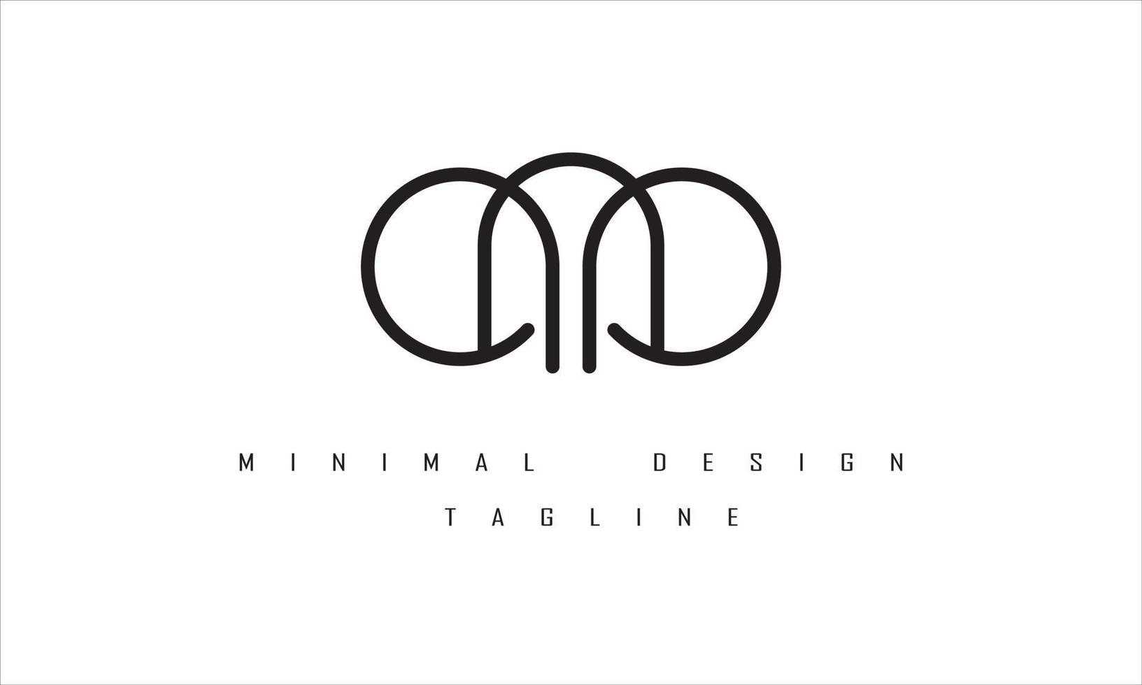 AN or NA Minimal Logo Design Illustration vector