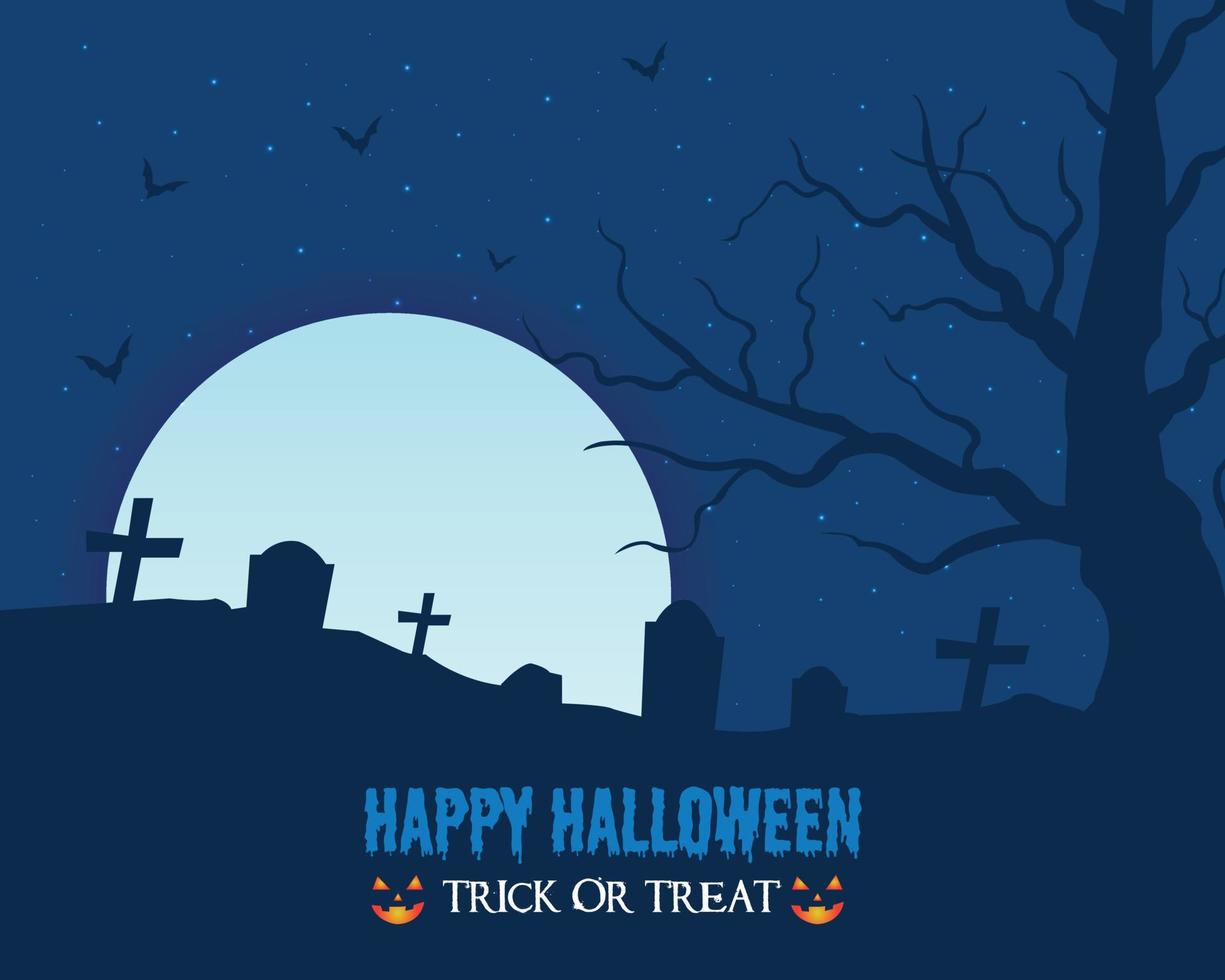 Happy Halloween Simple Flat Background vector