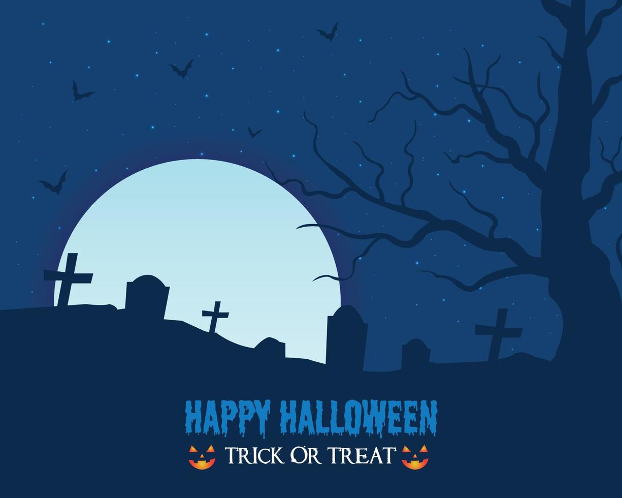 feliz halloween fondo plano simple vector